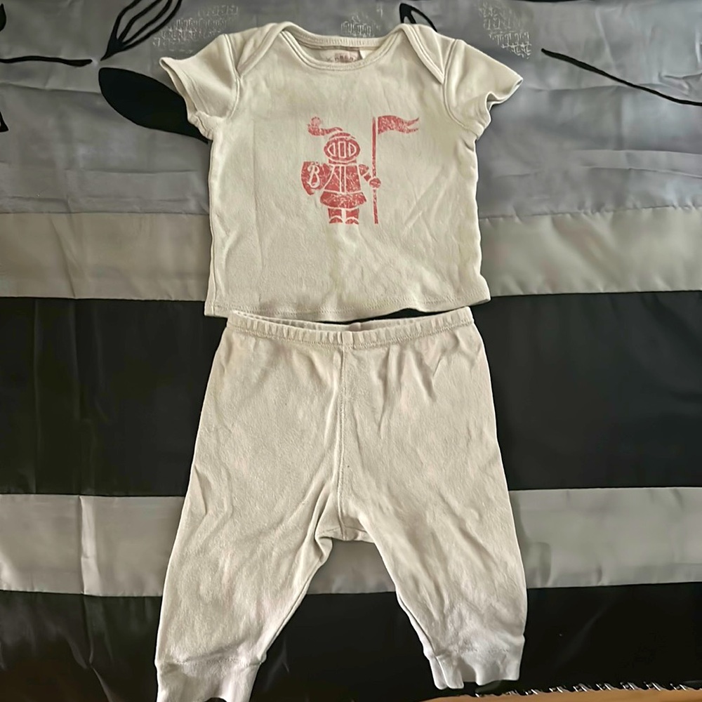 Burberry 6 months baby tee and pants set. Great condition